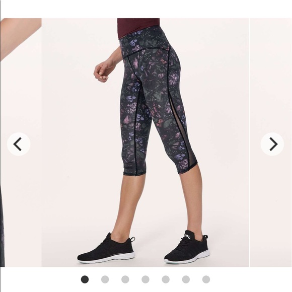 lululemon athletica Pants - Lululemon Train Times Crop Frozen Flourish Multi